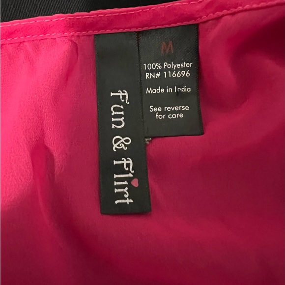 FUN & FLIRT SHEER FUCHSIA TOP - Picture 5 of 5